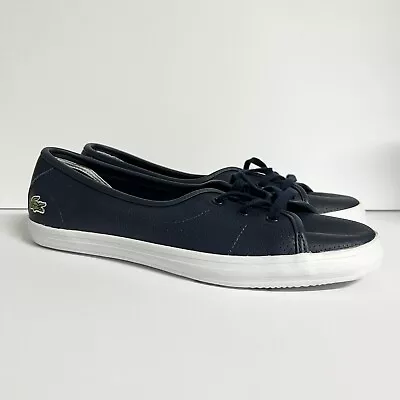 Lacoste Ziane Chunky 116 2 CAW Womens Navy Blue Casual Shoes Size US 9 • $49.95