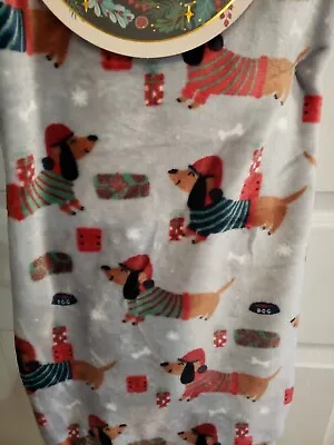 Christmas Holiday Dachshund Sweater Plush Throw Blanket 50x70 NWT • $39.99