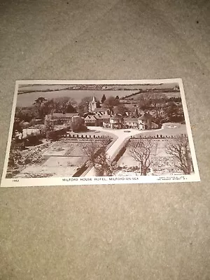 Vintage RP Postcard B/W Milford House HotelMilford-On-SeaNew Forest Unposted • £1.99
