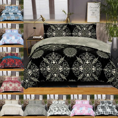 £15.99 • Buy Rich Cotton Duvet Quilt Cover Bedding Set Single Double King & Super King Size