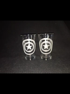 $44.25 • Buy Captain America Hand Etched (with A Dremel) Pint Glasses!