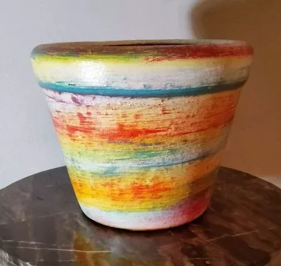 Clay Pots Rainbow Handmade Authentic Mexican Pottery. • $6