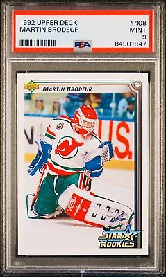 1992-93 Upper Deck Martin Brodeur Star Rookies RC #408 PSA 9 New Jersey Devils • $19.95