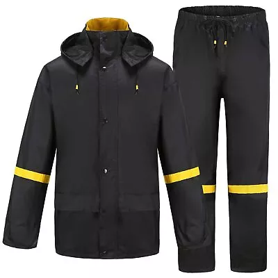 Rain Suits For Men Waterproof Rain Gear Breathable Rain Coats Hooded Rain Jac... • $51.25