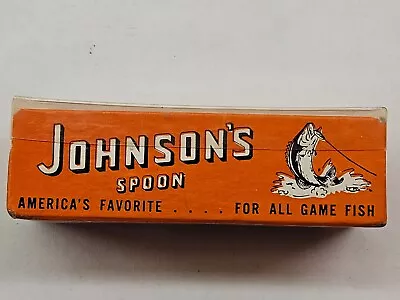 Vintage Johnson's Silver Minnow Spoon Fishing Lure BOX ONLY! No 1310 VGC • $1.50