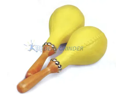 Professional MARACAS For Latin Salsa & Other Percussion - Yellow Shakers For LP • $16.95