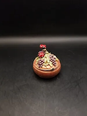 Vtg. Jeweled Enameled Lady Bug Trinket Box 1.75 Inch Tall • $19.99