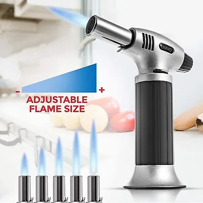 £19.23 • Buy Refillable Blow Torch Lighter Kitchen Butane Culinary Torch Chef Cooking,