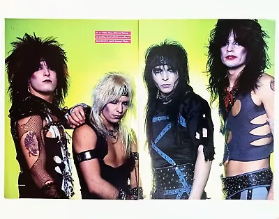 Motley Crue Vince Neil/mick Mars/nikki Sixx/tommy Lee~1985 2page Poster Pinup • $23.99