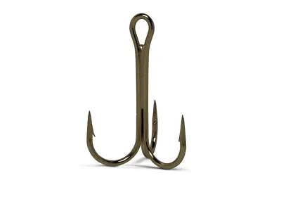 Vmc Bronze Round Bend 9649 Treble Hook-9 Pack-choose Your Hook Size • $7.95