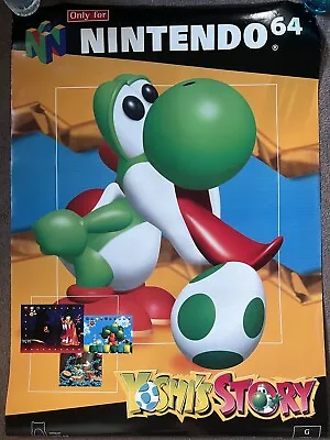 Yoshi’s Story (1997) Original Nintendo 64 N64 Shop Display Doublesided Poster • $141.59