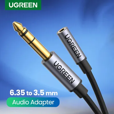 Ugreen 6.35mm To 3.5mm 1/4 Inch To 1/8 Audio Adapter Cable Male To Female 0.3m • £10.99