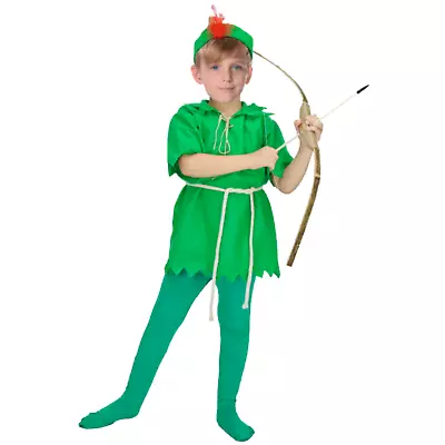Children's Green Costume Peter Pan Robin Hood Elf Halloween Kids Party • $33