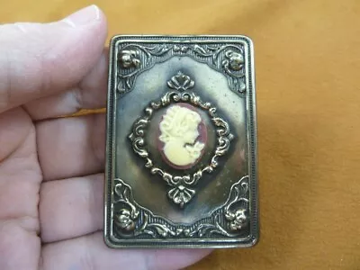 (CT5-22) Tiny Hair Band LADY BURGUNDY CAMEO Pin Pendant Jewelry • $30.99