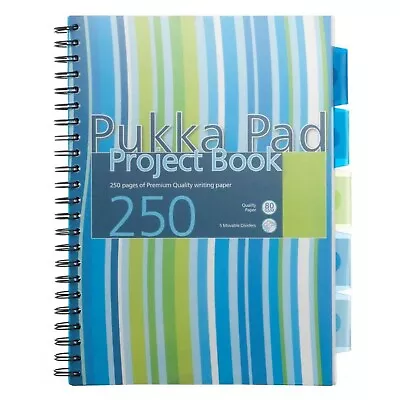 Pukka Pad Waves Assorted Colours A4 Wide Ruled Project Notebook 250 Pages • £7.99