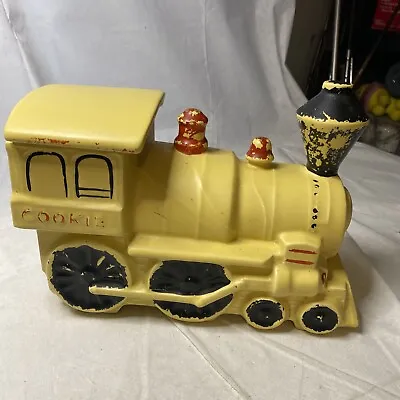 Vintage McCoy Cookie Jar Train Engine Yellow 1962 RARE • $40