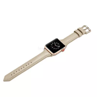 $23.97 • Buy Slim IWatch Leather Band Women Strap For Apple Watch Series 7 6 5 4 3 SE 38/42mm