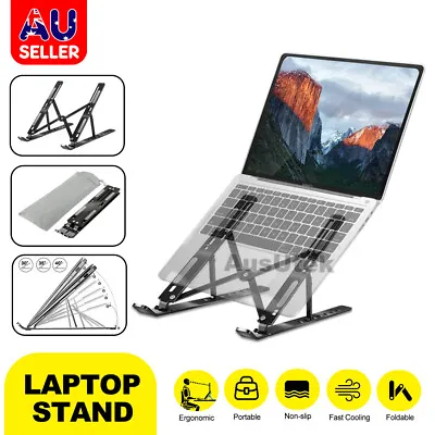Ergonomic Portable Adjustable Laptop Stand Foldable Desktop Tripod Tray Holder • $14.95