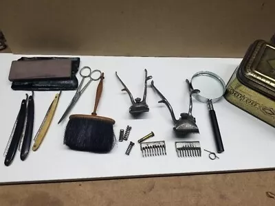 RARE Vintage & Antique Barber Shop Utensils - Collectibles LOT • $29.99