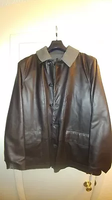 $1495 NWT David Chu Men's XLarge Lambskin W/Detachable 2nd Wool Lining Coat • $559