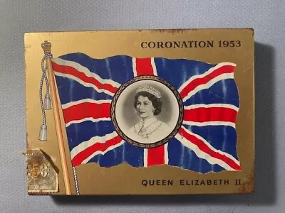 Vintage Queen Elizabeth II 1953 Coronation Metal Macdonald Cigarette Tin  • $9.99