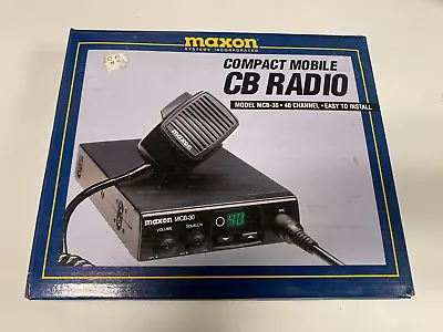 Maxon Compact 40 Channel Mobile CB Radio MCB-30 New In  Box • $59.95