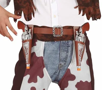 Cowboy Fancy Dress Guns Belt & Holsters Badge Set 20cm Kids Costume Kit 16089G • £9.99