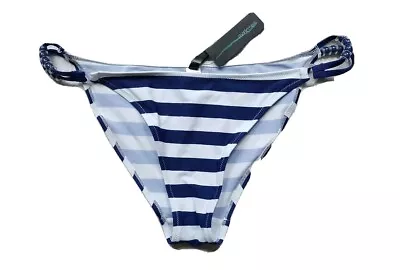 Marie Meili Bikini Bottom Swim Size XL XLarge Junior Blue White Striped Nwt • £9.63