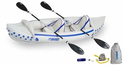 Sea Eagle 330 Pro 2 Person Inflatable Sport Kayak Canoe Boat With Pump And Oars✅ • $279
