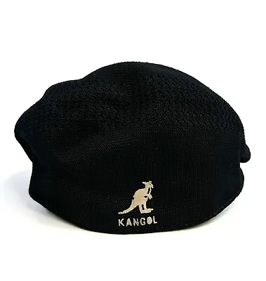 KANGOL Authentic Men's Classic Tropic 504 Black Flat Cap Hat Medium • $19.99