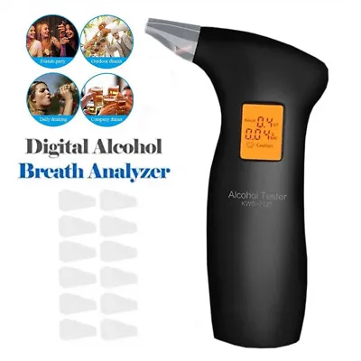 £9.89 • Buy UK Police Digital Breath Alcohol Analyzer Tester LCD Breathalyzer Test Detector