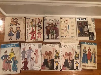 Vintage Mccalls Simplicity Lot Of 10 Costume Cosplay Sewing Patterns Crafts • $18