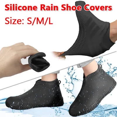 Anti-slip Silicone Rain Shoe Covers Reusable Waterproof Shoes Cover Protector US • $7.99