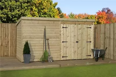 Empire 4500 Pent Garden Shed Wooden 10X4 10ft X 4ft SHIPLAP PRESSURE TREATED TON • £662.40