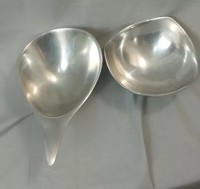 Vintage Silver Nambe 526 Triangle Serving Dish & Nambe 68 Butterfly Scoop Bowl • $29