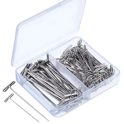 150pcs Stainless Steel T Pins 1&2 Inch Sewing Pins  For Quilting And Blocking • £5.56