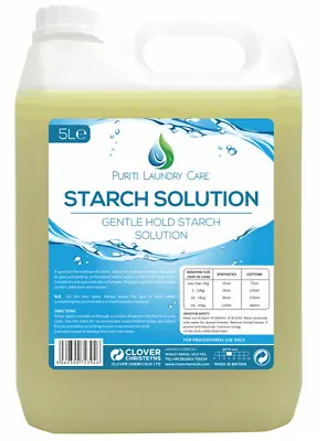 Liquid Laundry Starch Solution For Professional & Industrial Textile Use • £18