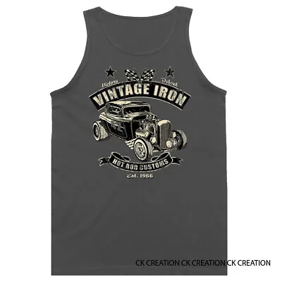 Vintage Iron Hot Rod Customs Hot Rod Classic Vintage Car Tank Top • $14.88