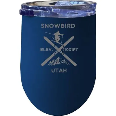 Snowbird Utah Ski Souvenir 12 Oz Laser Etched Insulated Wine Stainless Steel • $21.63