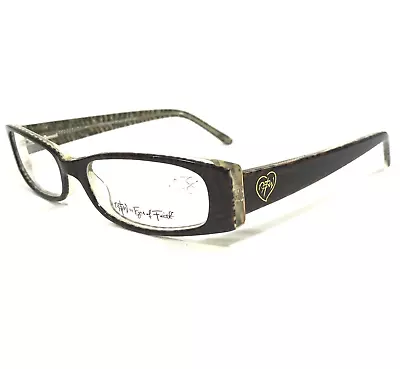 Eyes Of Faith Eyeglasses Frames LOVE Cocoa Mosaic Brown Rectangular 48-16-135 • $49.99