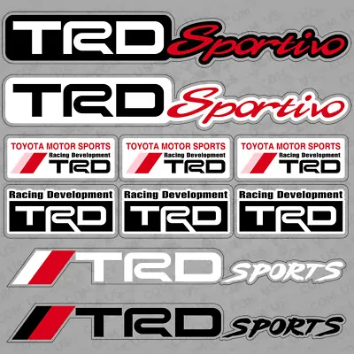 $9.99 • Buy For Toyota TRD Sportivo Racing Development Sports Car Sticker 3D Decal Stripes