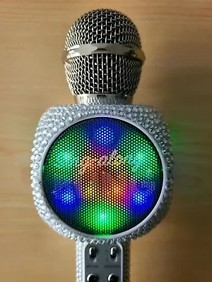 Wireless Express Sing-Along Bling Bluetooth Karaoke Microphone LED Light-up USED • $19