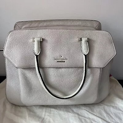 Kate Spade Grey Medium Sized 100% Leather Handbag With Dust Bag VGC • £29.99