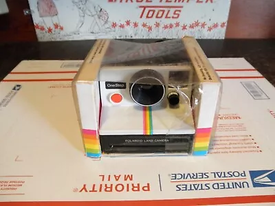 Polaroid SX-70 OneStep White Rainbow Stripe Land Camera Vintage Box Papers NOS • $27.99