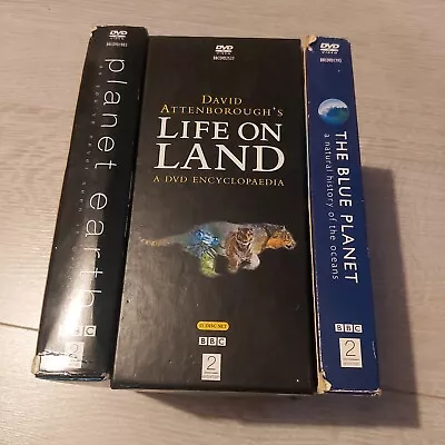 David Attenborough's Life On Land Planet Earth & The Blue Planet DVD Collection • £10