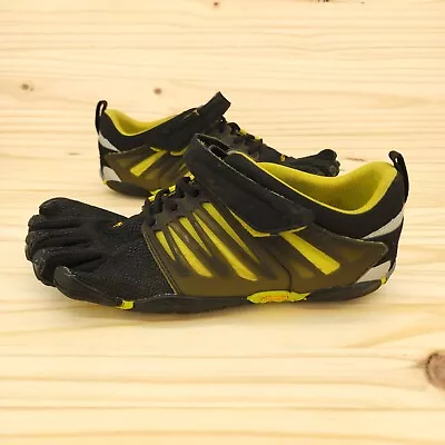 Vibram FiveFingers Mens Shoes Sz 8 40 Black Yellow Barefoot Minimalist • $39.95