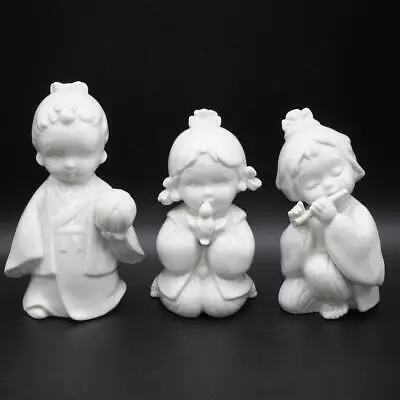 Vintage Set Of 3 White Porcelain Children Figurines Made In Japan • $64.99