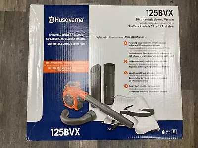 Husqvarna 125BVx-R 28cc 2-Cycle Handheld Gas Leaf Blower & Mulching Vacuum NEW • $179.99