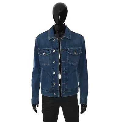 BRIONI 2750$ Japanese Selvedge Denim Trucker Jacket - Sustainable • $906.50