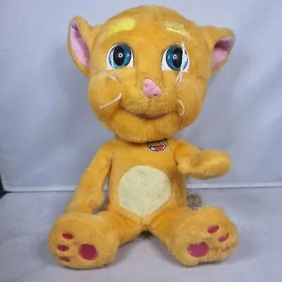 2013 Dragon-i Talking Tom Ginger Cat Interactive Talk Back Soft Plush Toy Friend • £16.99